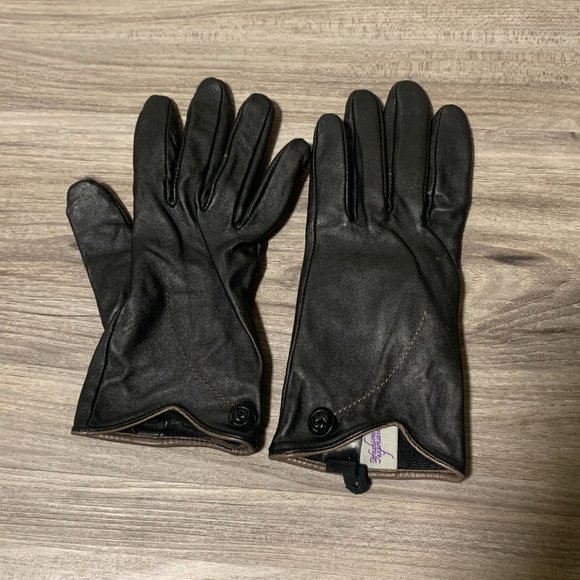⭐2/$20 Fashion Expressions | Women's Leather Gloves Large fits as a tight large - Picture 2 of 4